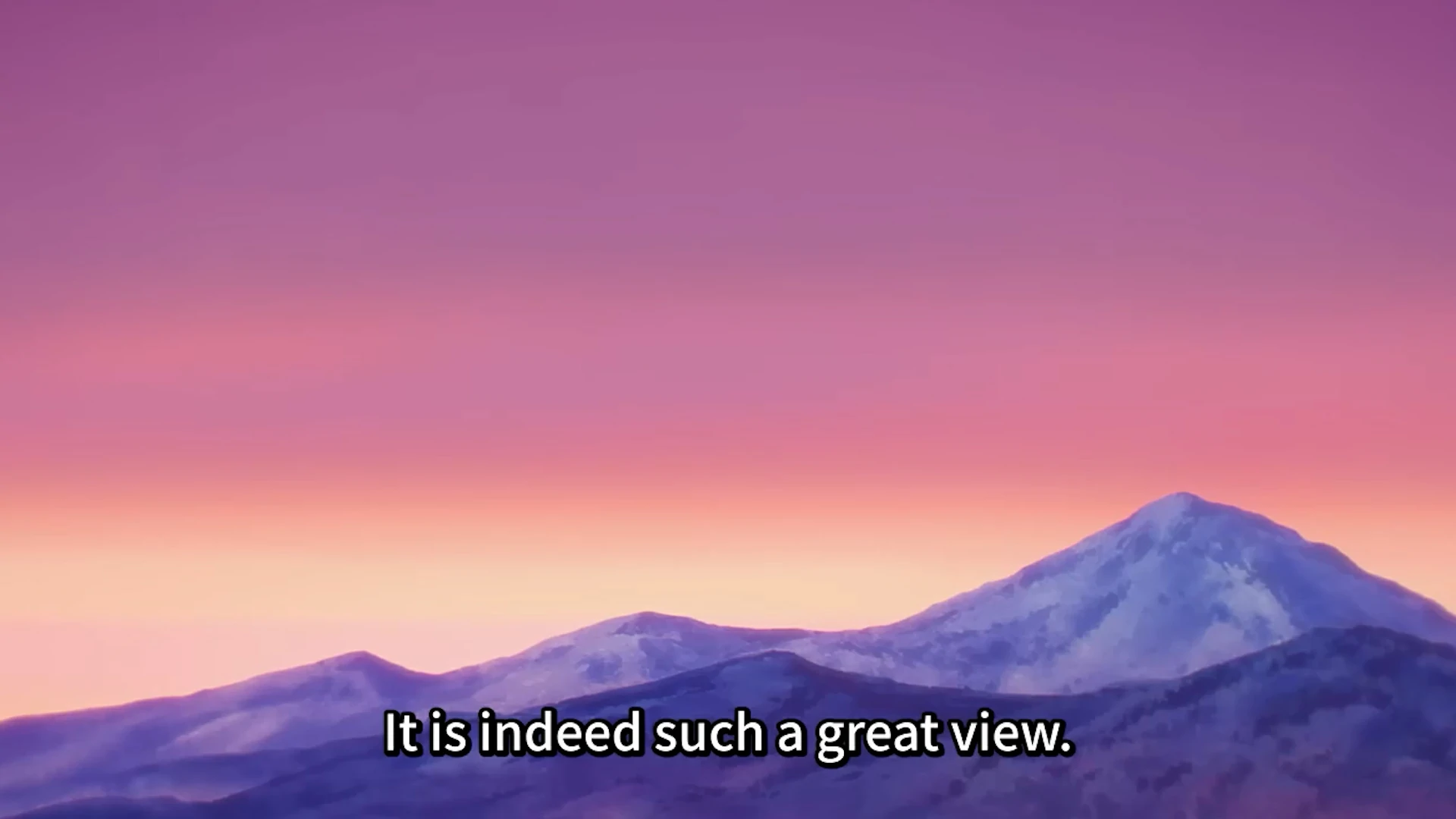 Frieren, Fern and Stark viewing the vast scenery around the secret hot spring