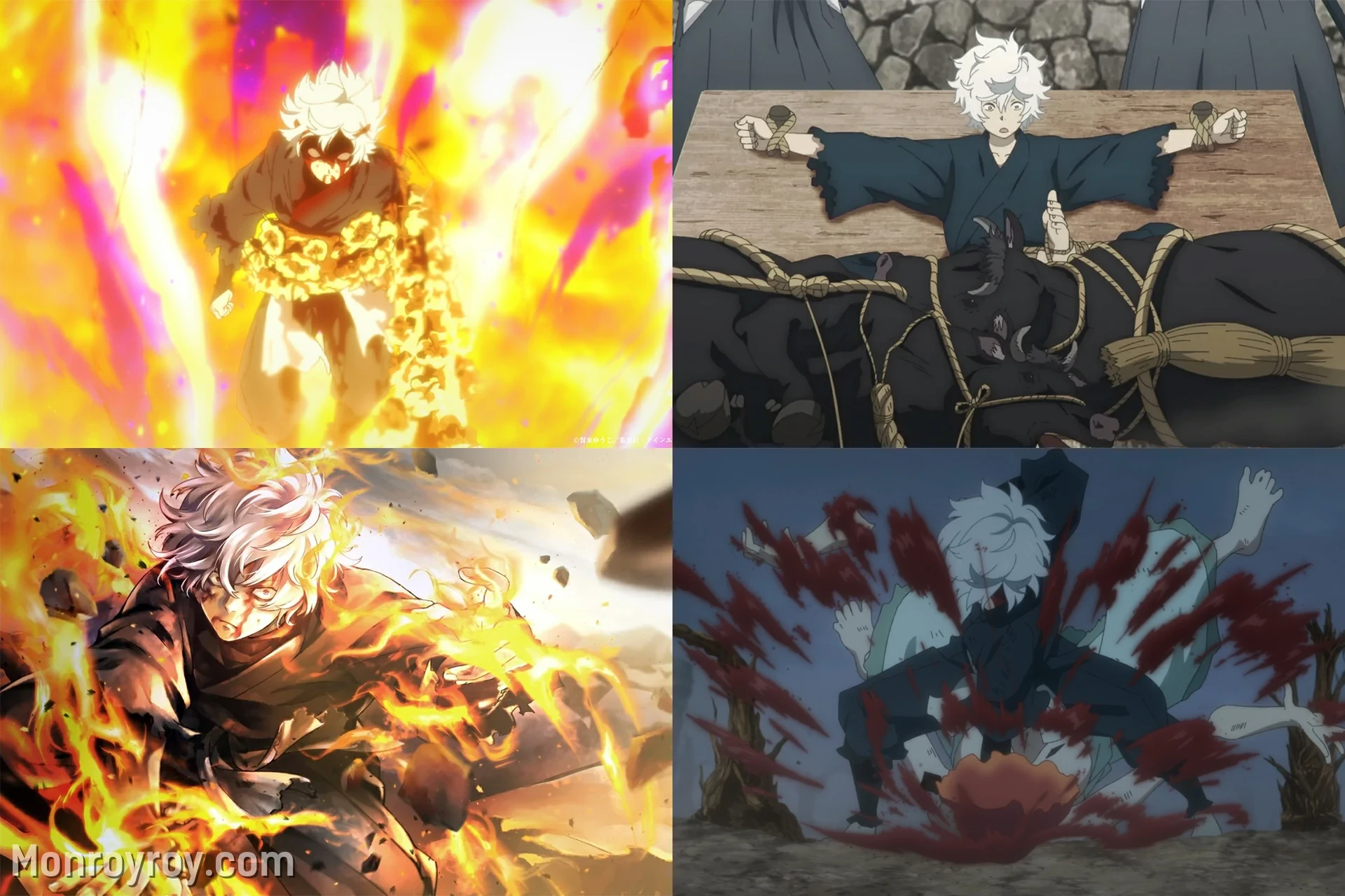 Gabimaru demonstrating superhuman strength durability and endurance