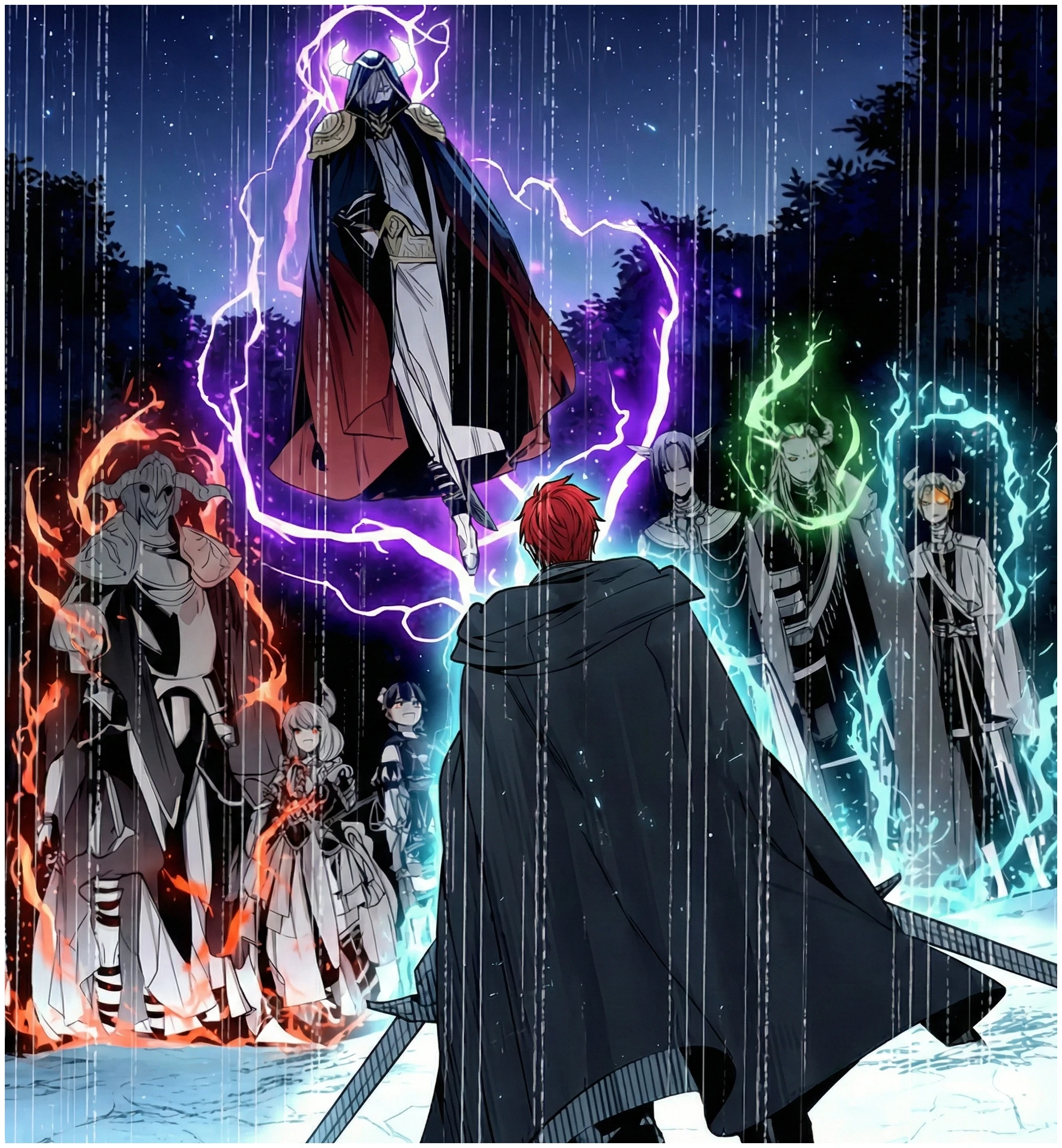 Hero of the South fighting the Seven Sages of Destruction and Schlacht