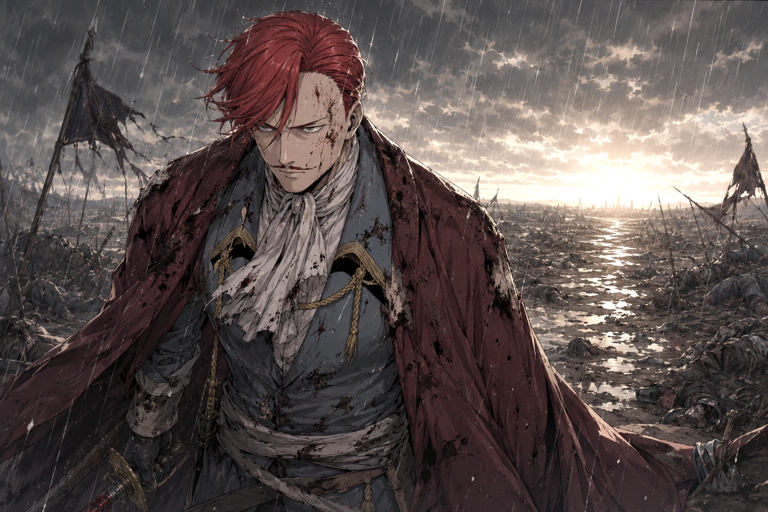 Hero of the South in Frieren Beyond Journey’s End standing before his final sacrifice