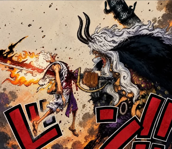 Luffy pinned to the Jewel Tree Adam compared with Odin hanging from Yggdrasil