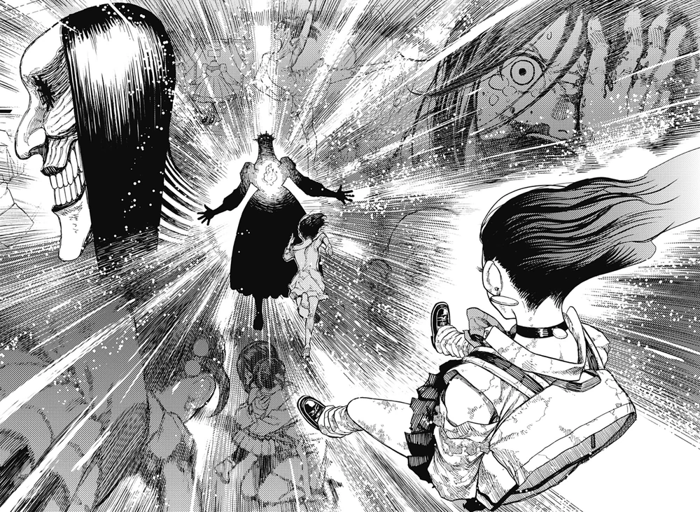 Momo Ayase viewing Acrobatic Silky's memories while connecting her aura to Aira