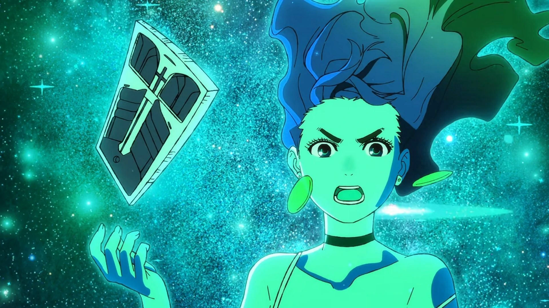 Momo Ayase awakening her psychokinesis inside Empty Space during the Serpo encounter