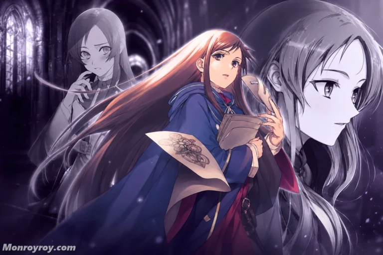 Nanahoshi Shizuka in Mushoku Tensei standing between Earth and the Human World