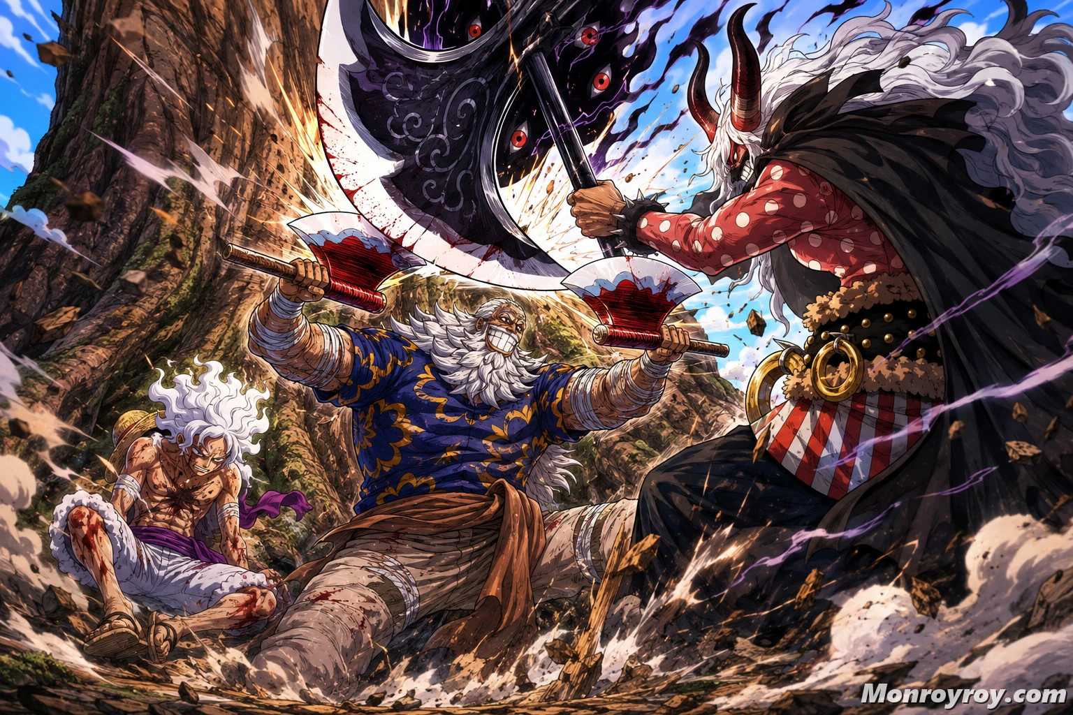One Piece Chapter 1189 analysis showing Gaban saving Luffy from Imu