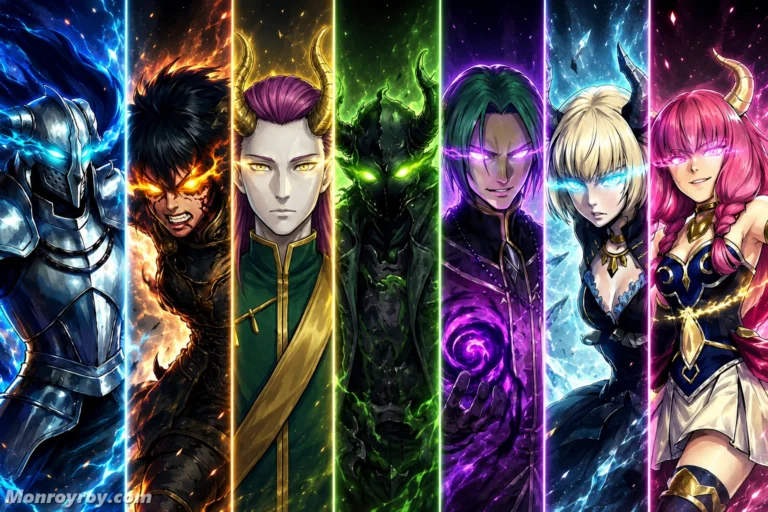 The Seven Sages of Destruction represented as a system of incompatible magical powers in Frieren