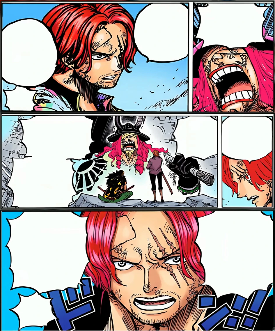 Shanks warning Loki about the hidden King of the World