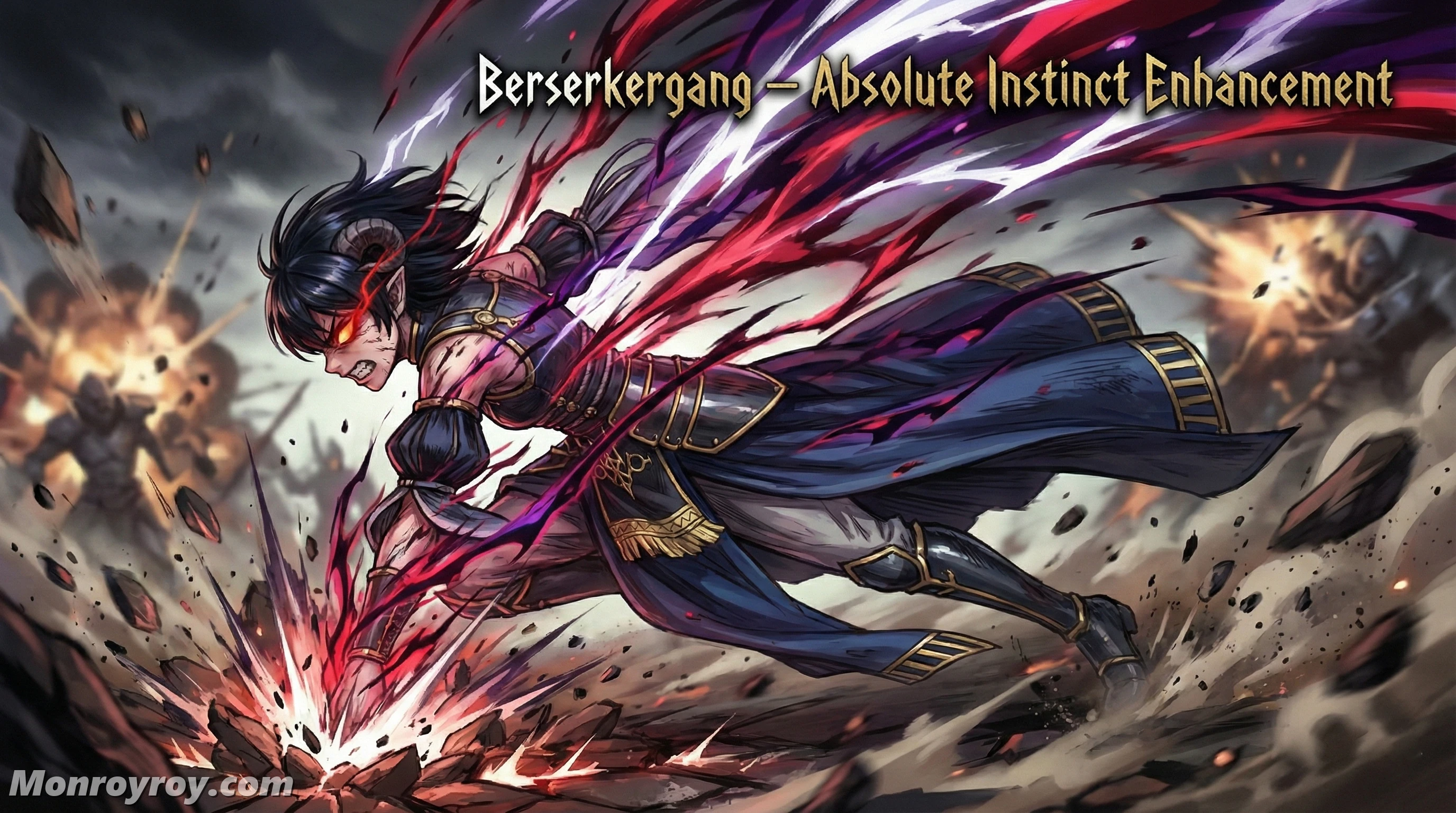 Hypothetical Sage Trieb charging through Grausam's illusions through pure instinct
