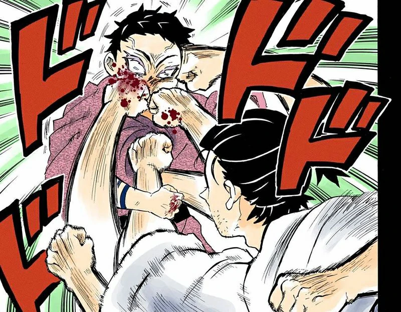 Keizo defeating Hakuji before bringing him to the Soryu Dojo