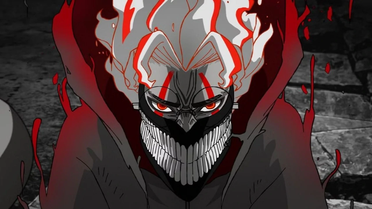 Okarun inheriting Turbo Granny spiritual power after the Shono City tunnel incident