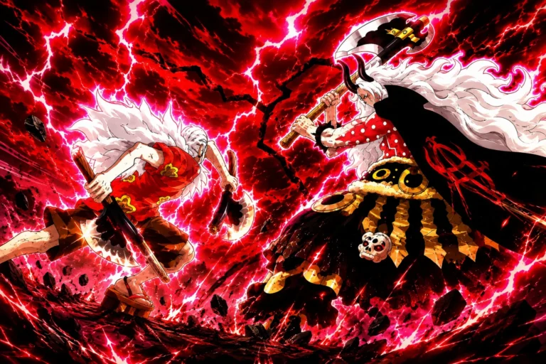 One Piece Chapter 1190 predictions featuring Scopper Gaban confronting Imu in Elbaph